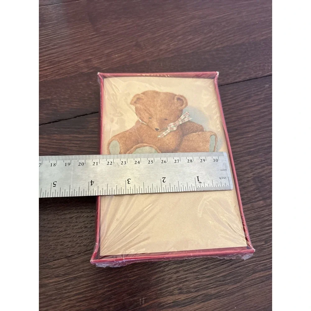 8 Teddy Bear Paper Hallmark Greeting Cards & Envelopes, New Unused, Blank Inside